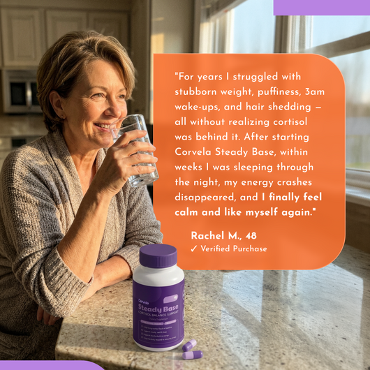 Corvela Steady Base™ Capsules - Lower Cortisol, Restore Your Rhythm