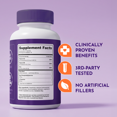 Corvela Steady Base™ Capsules - Lower Cortisol, Restore Your Rhythm